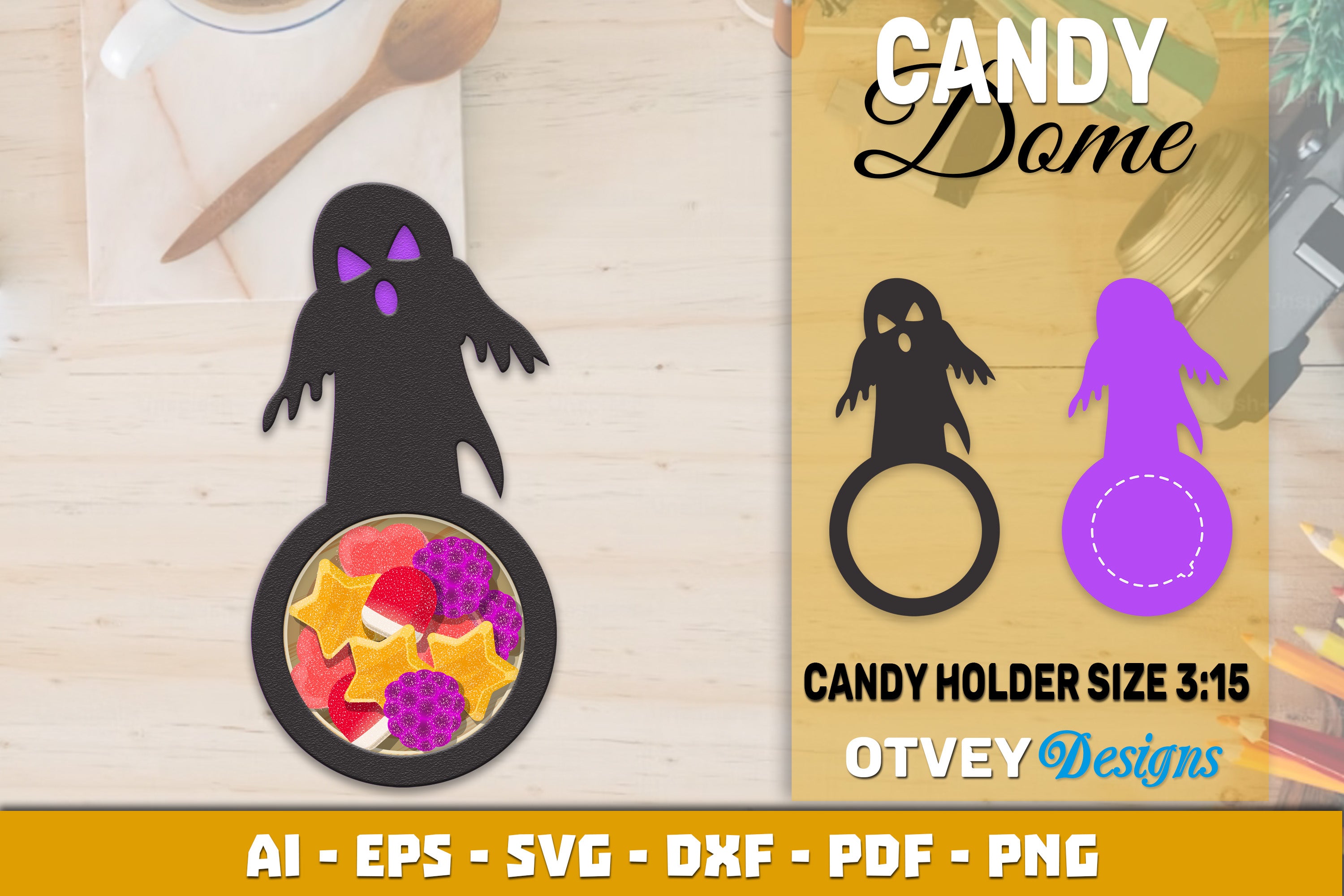 Halloween Candy Dome Designs SVG Bundle 24 - CraftNest - Digital Crafting and Art