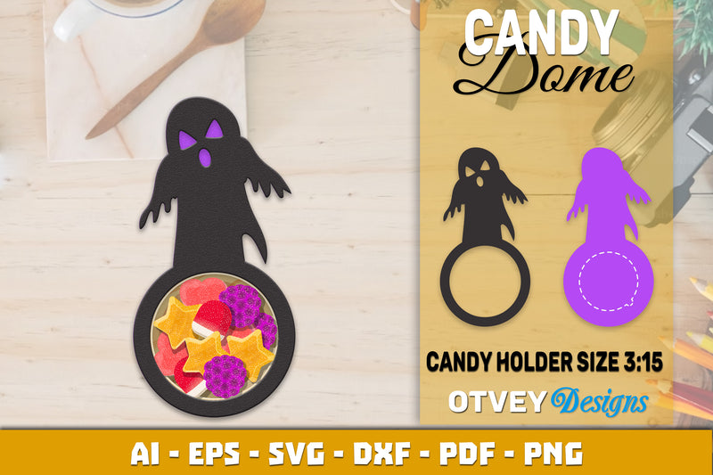 Halloween Candy Dome Designs SVG Bundle 24 - CraftNest - Digital Crafting and Art