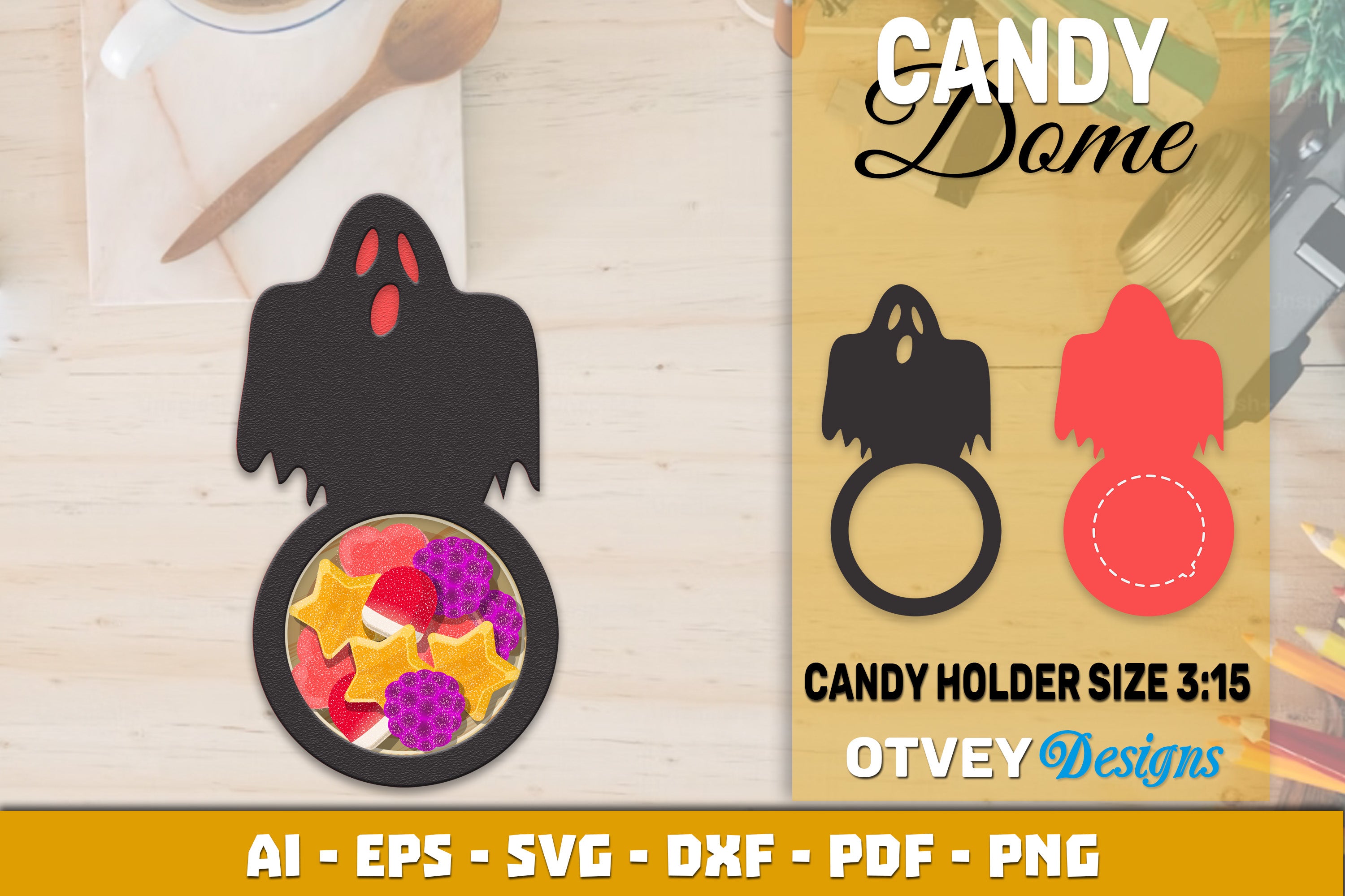 Halloween Candy Dome Designs SVG Bundle 25 - CraftNest - Digital Crafting and Art