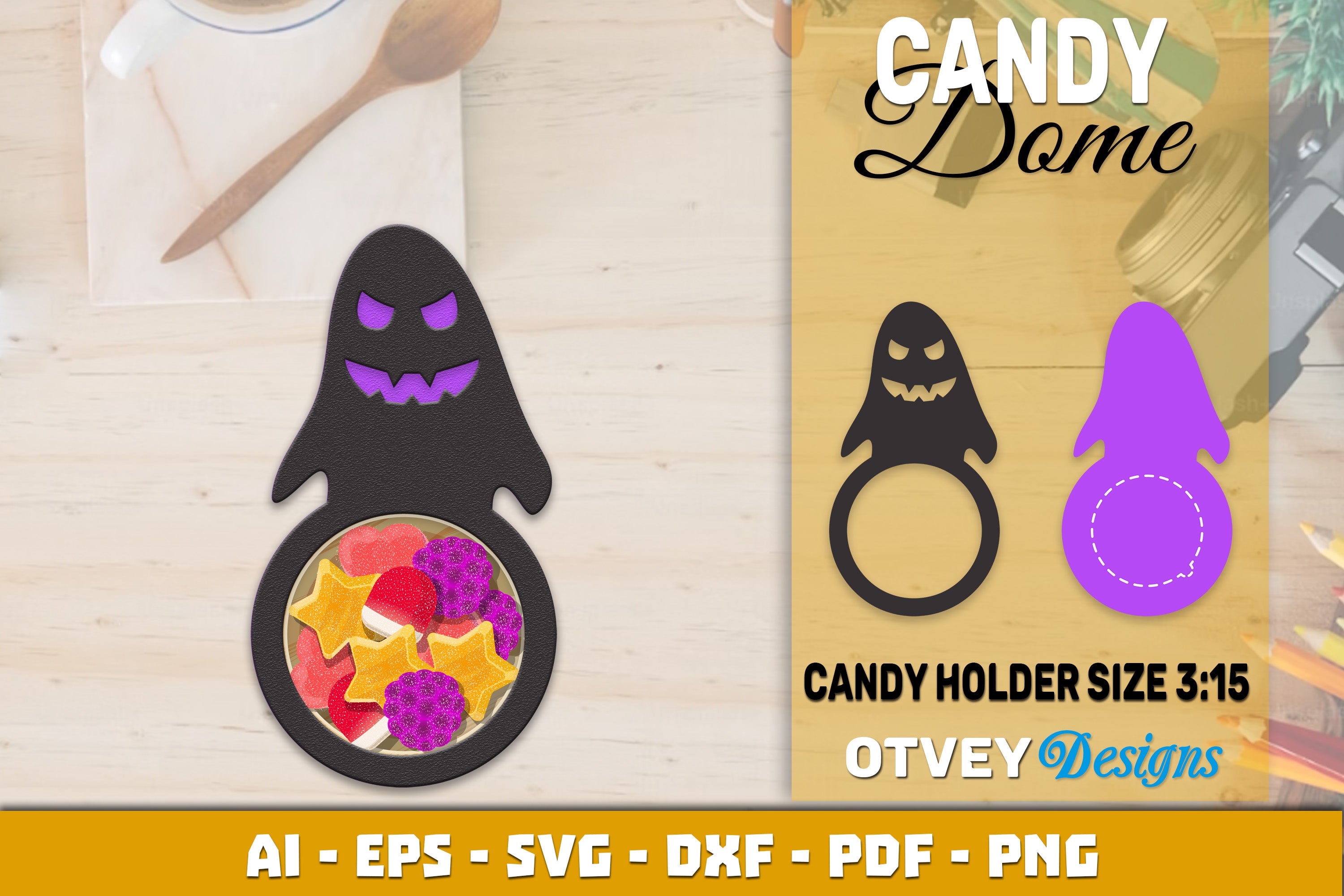 Halloween Candy Dome Designs SVG Bundle 28 - CraftNest - Digital Crafting and Art