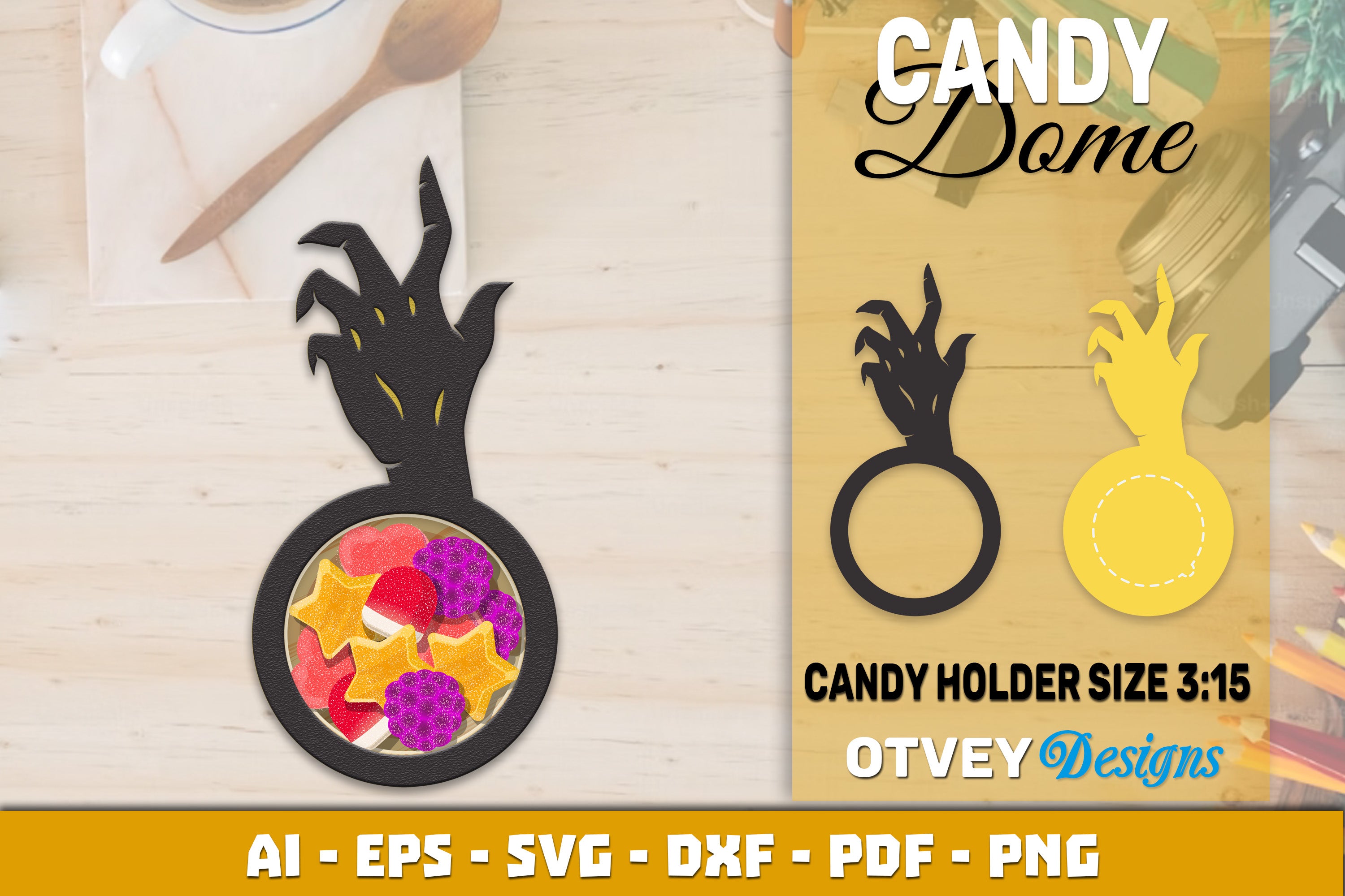 Halloween Candy Dome Designs SVG Bundle 31 - CraftNest - Digital Crafting and Art