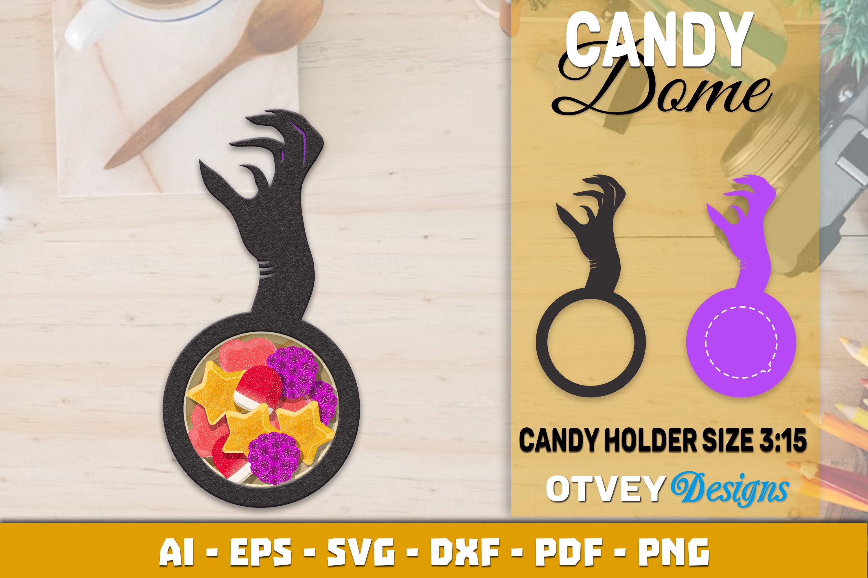 Halloween Candy Dome Designs SVG Bundle 32 - CraftNest - Digital Crafting and Art