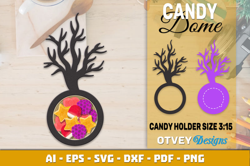 Halloween Candy Dome Designs SVG Bundle 36 - CraftNest - Digital Crafting and Art