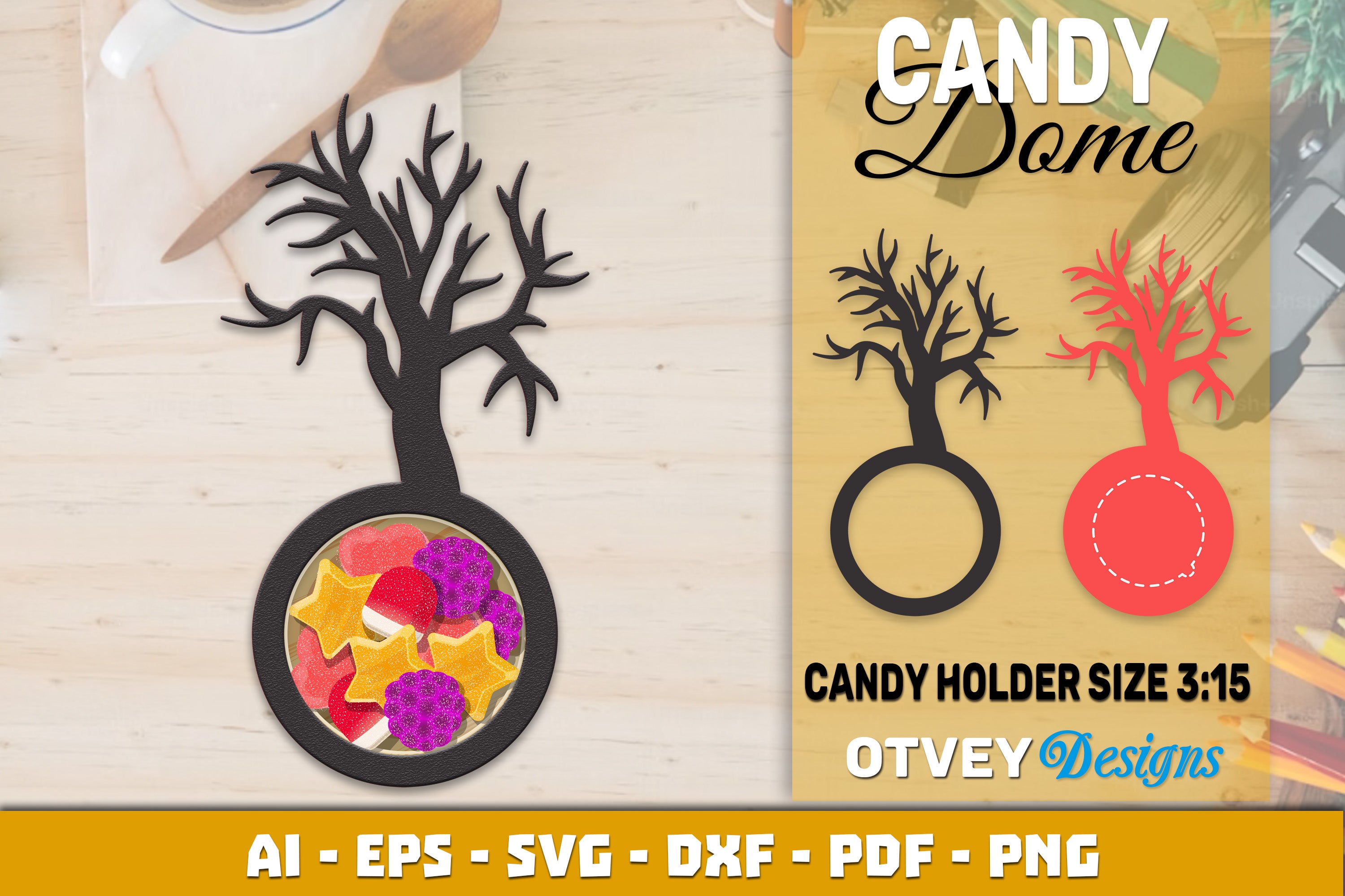 Halloween Candy Dome Designs SVG Bundle 37 - CraftNest - Digital Crafting and Art