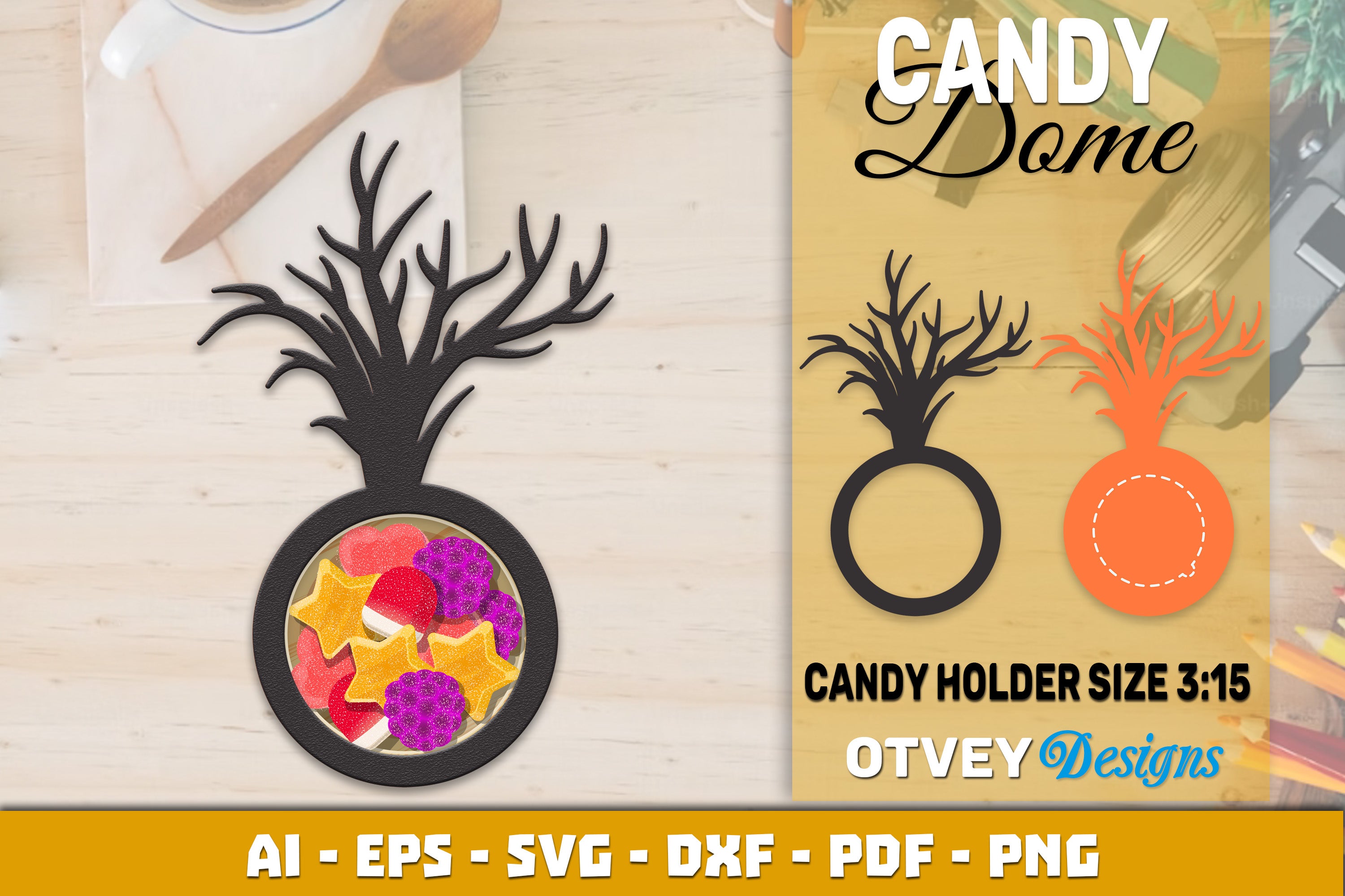 Halloween Candy Dome Designs SVG Bundle 38 - CraftNest - Digital Crafting and Art