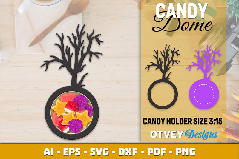 Halloween Candy Dome Designs SVG Bundle 40 - CraftNest - Digital Crafting and Art