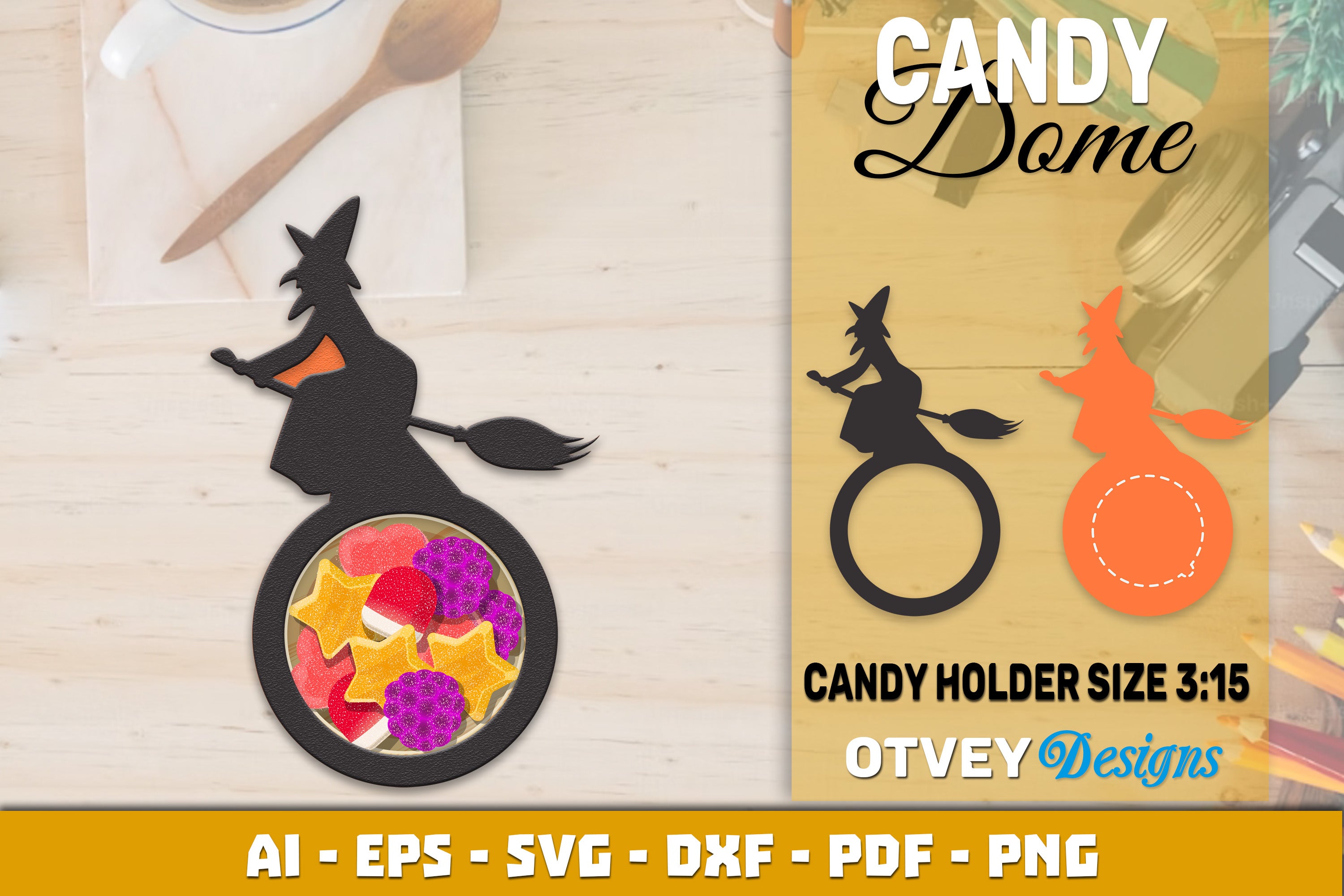 Halloween Candy Dome Designs SVG Bundle 42 - CraftNest - Digital Crafting and Art