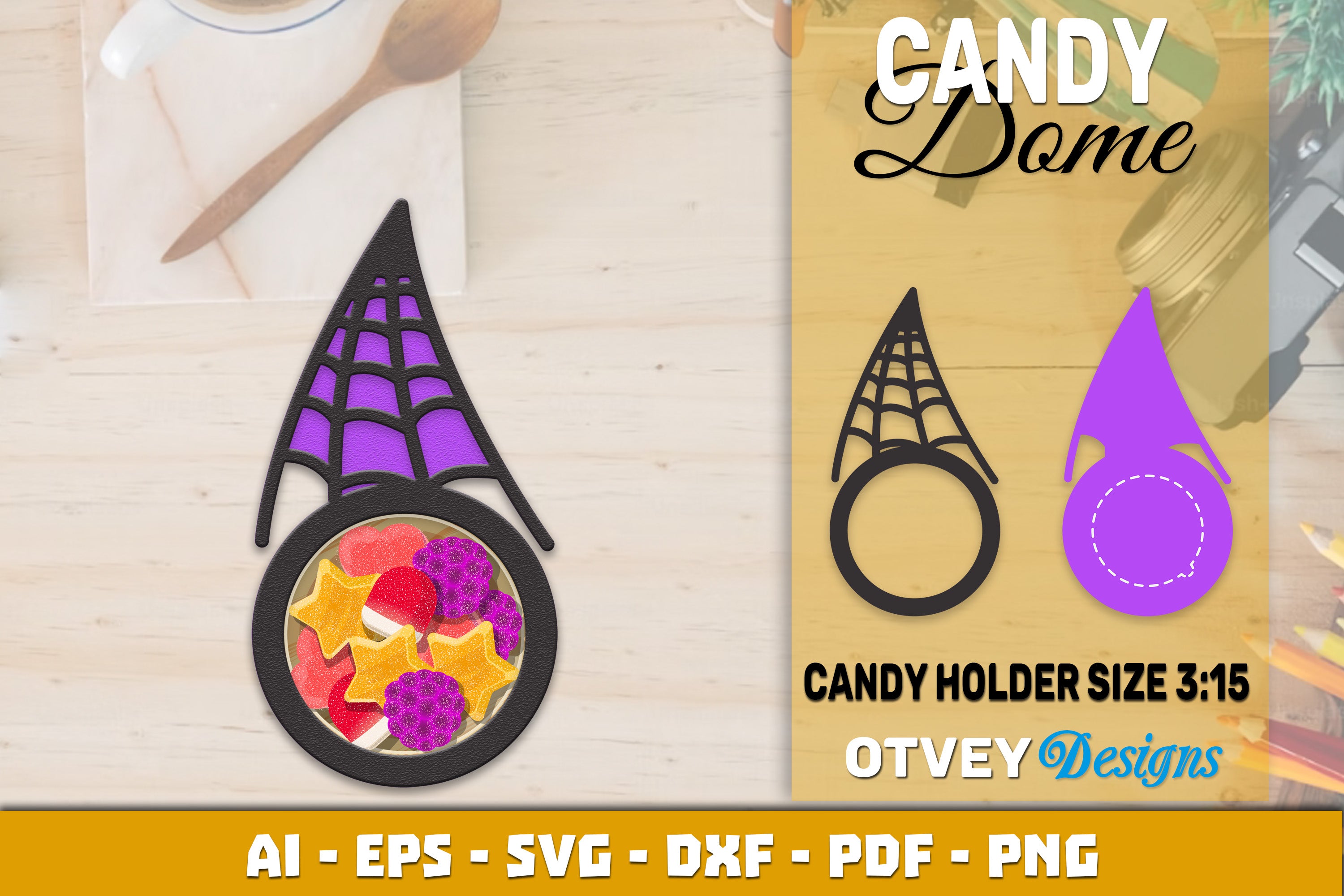 Halloween Candy Dome Designs SVG Bundle 44 - CraftNest - Digital Crafting and Art