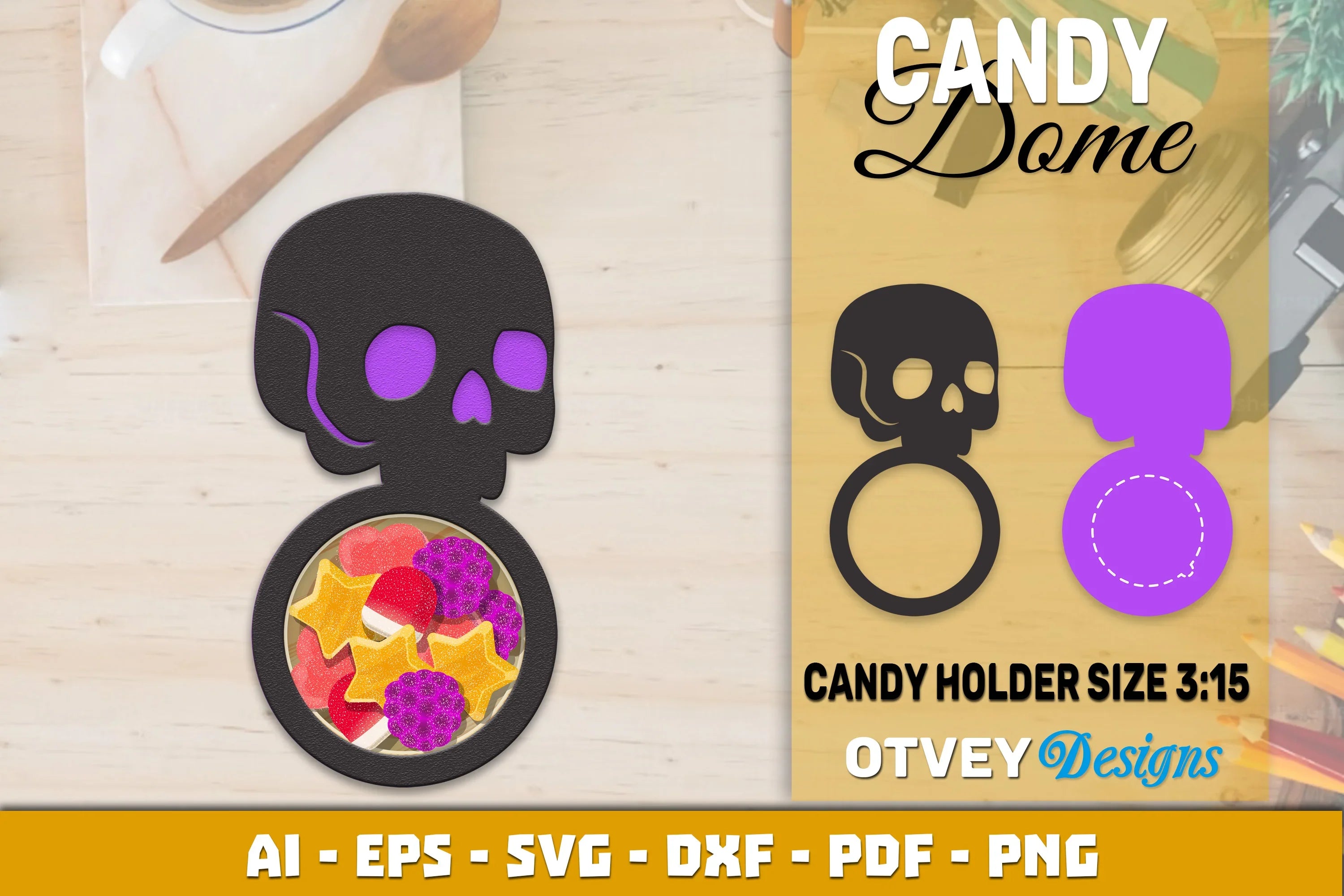Halloween Candy Dome Designs SVG Bundle