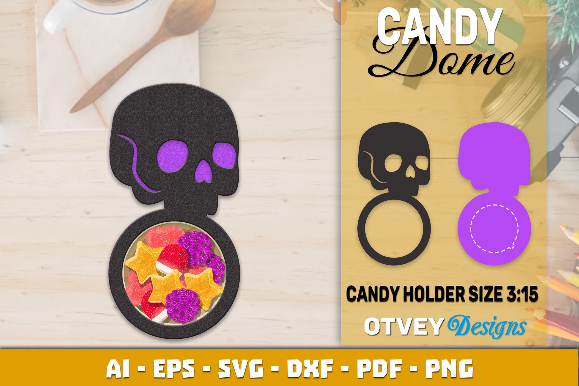 Halloween Candy Dome Designs SVG Bundle 48 - CraftNest - Digital Crafting and Art