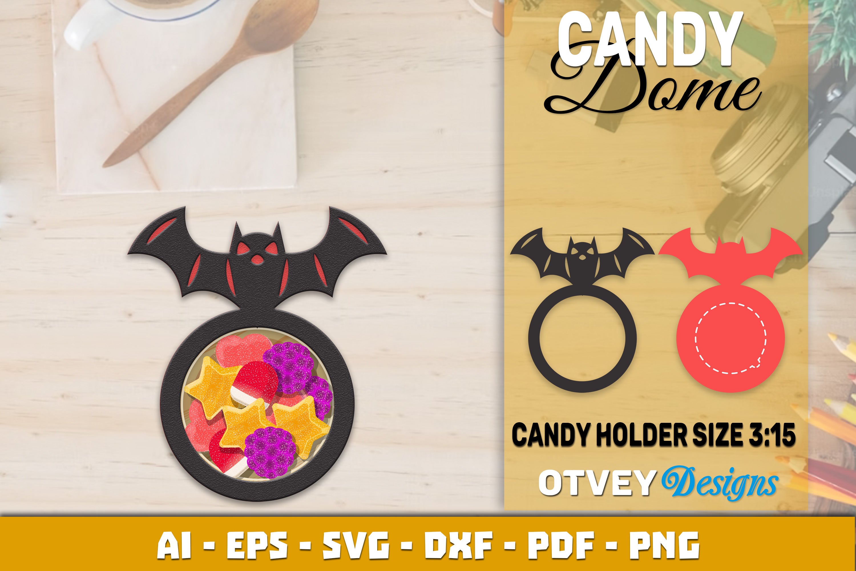 Halloween Candy Dome Designs SVG Bundle 49 - CraftNest - Digital Crafting and Art