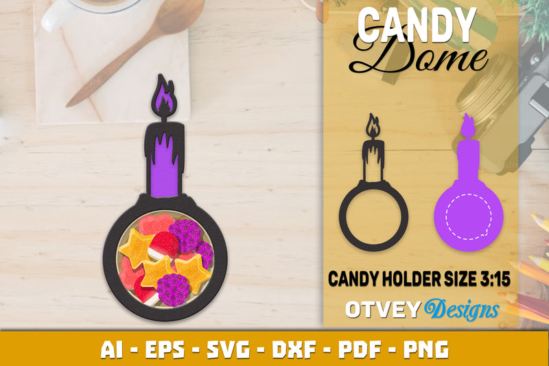 Halloween Candy Dome Designs SVG Bundle 52 - CraftNest - Digital Crafting and Art