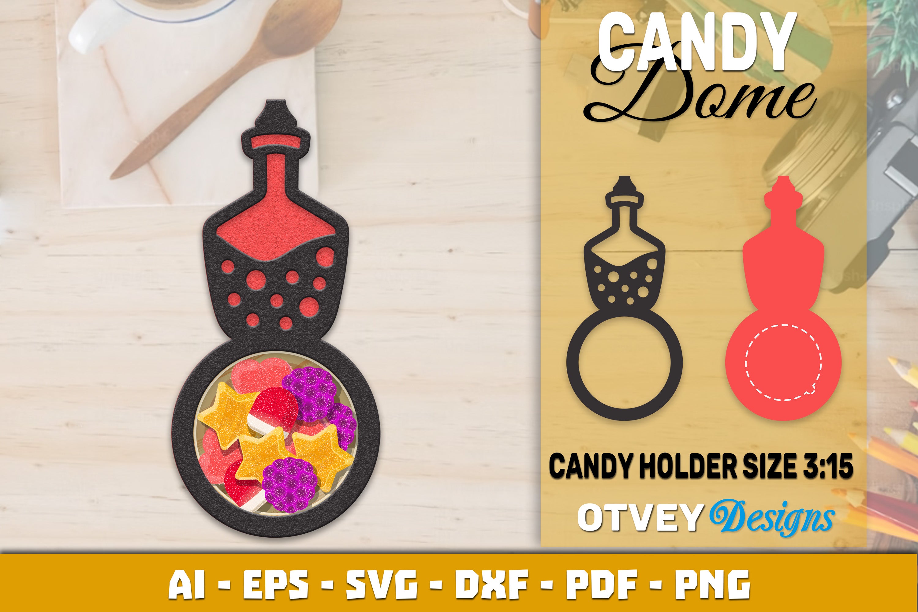 Halloween Candy Dome Designs SVG Bundle 53 - CraftNest - Digital Crafting and Art