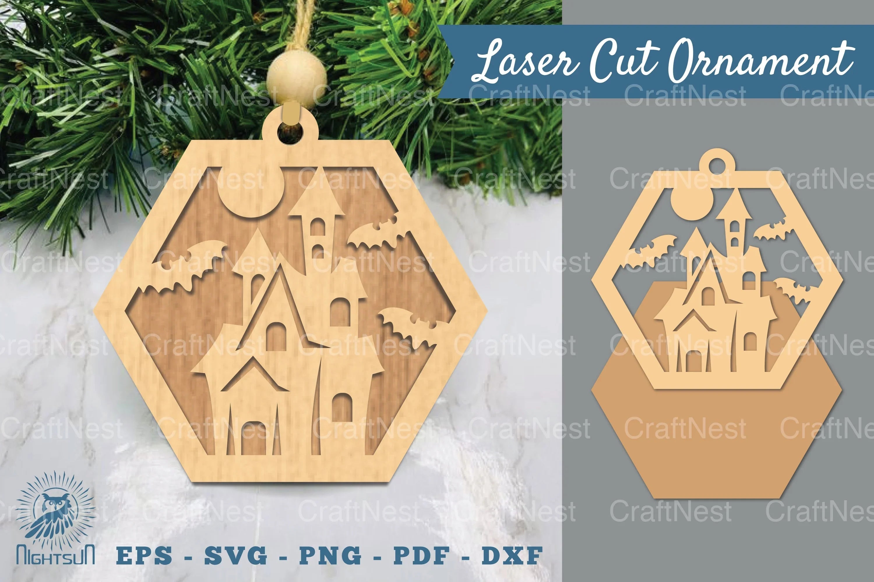 Halloween Castle Laser Cut Ornament Clipart Bundle - CraftNest - Digital Crafting and Art