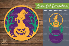 Halloween Cat Laser Cut Decoration SVG Bundle - CraftNest - Digital Crafting and Art