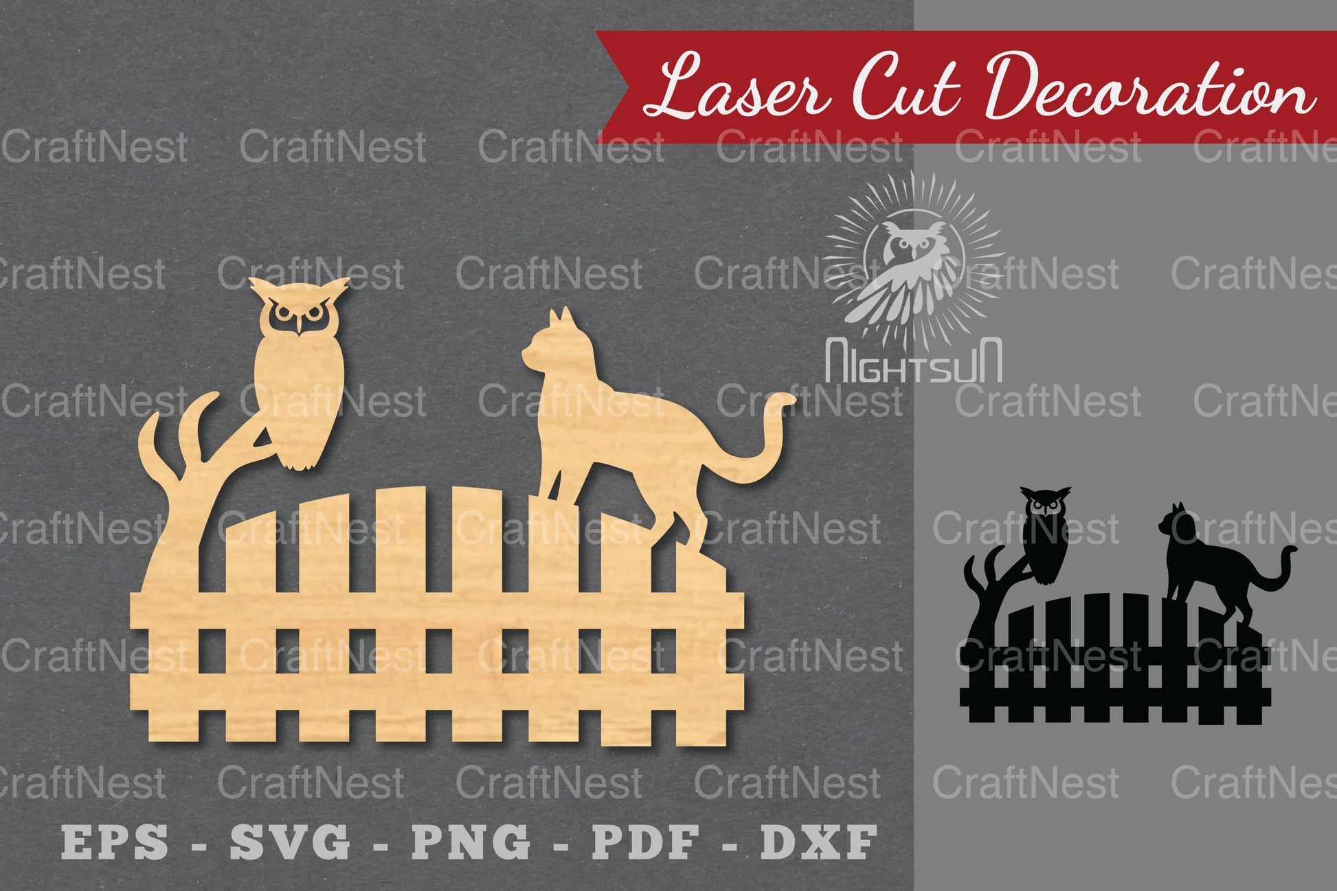 Halloween Cat Laser Cut Decoration Clipart Bundle - CraftNest - Digital Crafting and Art