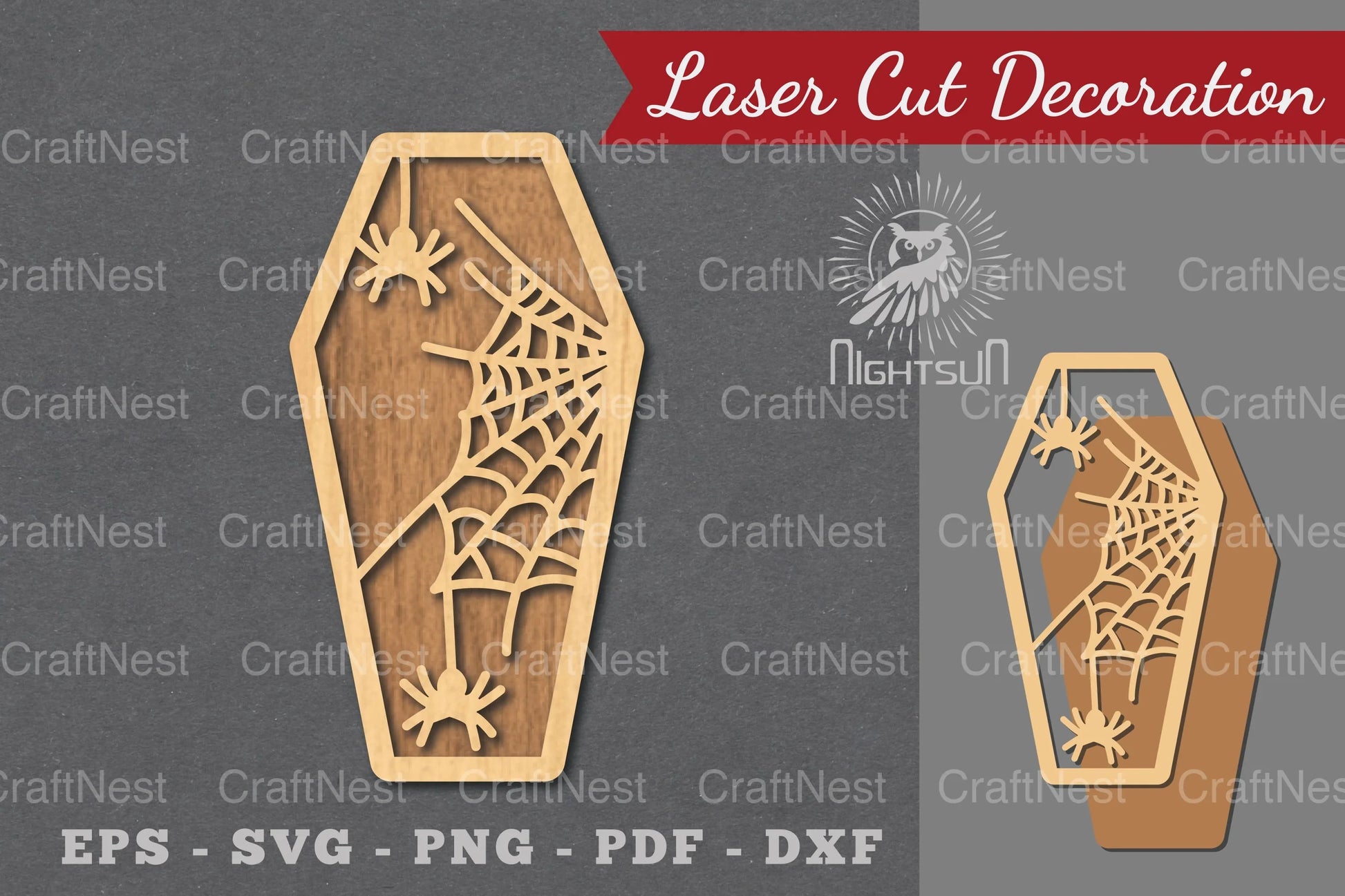 Halloween Coffin Laser Cut Decoration Clipart Bundle - CraftNest - Digital Crafting and Art