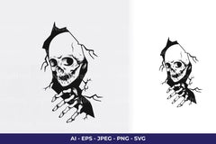 Halloween Cracking Wall Decal SVG Bundle - CraftNest - Digital Crafting and Art