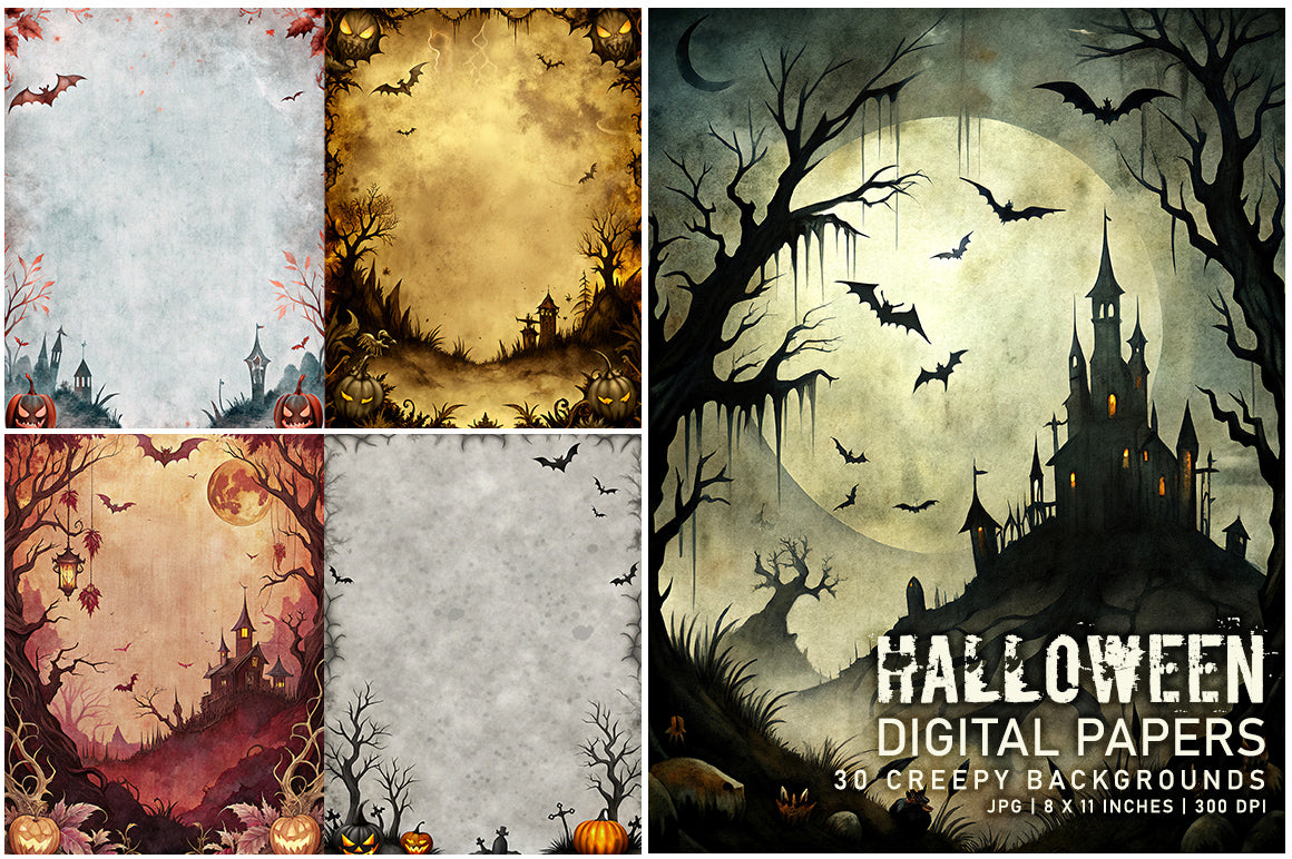 Halloween Digital Papers