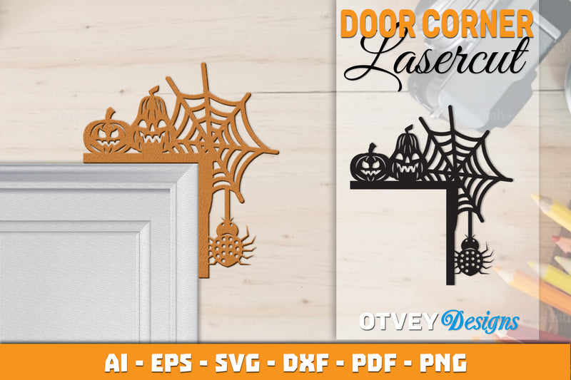 Halloween Door Corner Lasercut SVG Bundle 10 - CraftNest - Digital Crafting and Art