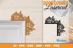Halloween Door Corner Lasercut SVG Bundle 11 - CraftNest - Digital Crafting and Art