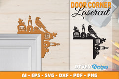 Halloween Door Corner Lasercut SVG Bundle 12 - CraftNest - Digital Crafting and Art