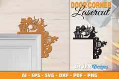Halloween Door Corner Lasercut SVG Bundle 24 - CraftNest - Digital Crafting and Art
