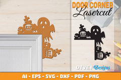 Halloween Door Corner Lasercut SVG Bundle 29 - CraftNest - Digital Crafting and Art