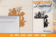 Halloween Door Corner Lasercut SVG Bundle 42 - CraftNest - Digital Crafting and Art