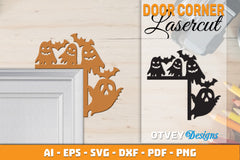Halloween Door Corner Lasercut SVG Bundle 43 - CraftNest - Digital Crafting and Art
