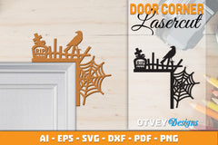 Halloween Door Corner Lasercut SVG Bundle 45 - CraftNest - Digital Crafting and Art