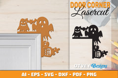 Halloween Door Corner Lasercut SVG Bundle 53 - CraftNest - Digital Crafting and Art