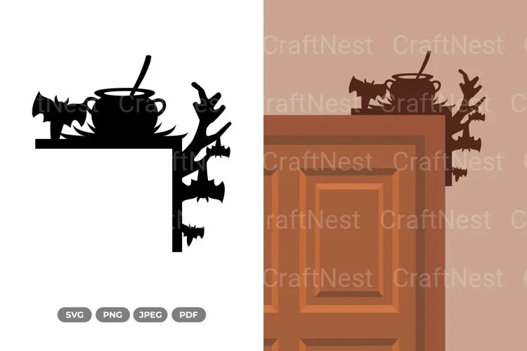 Halloween Door Corner SVG Bundle - CraftNest - Digital Crafting and Art