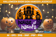 Halloween Door Hanger Sign SVG Bundle 27 - CraftNest - Digital Crafting and Art