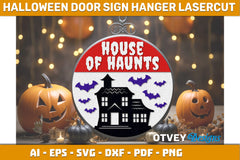 Halloween Door Hanger Sign SVG Bundle 21 - CraftNest - Digital Crafting and Art