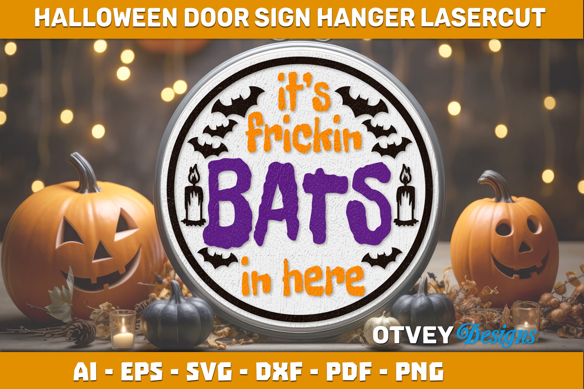 Halloween Door Hanger Sign SVG Bundle 30 - CraftNest - Digital Crafting and Art