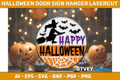 Halloween Door Hanger Sign SVG Bundle 3 - CraftNest - Digital Crafting and Art