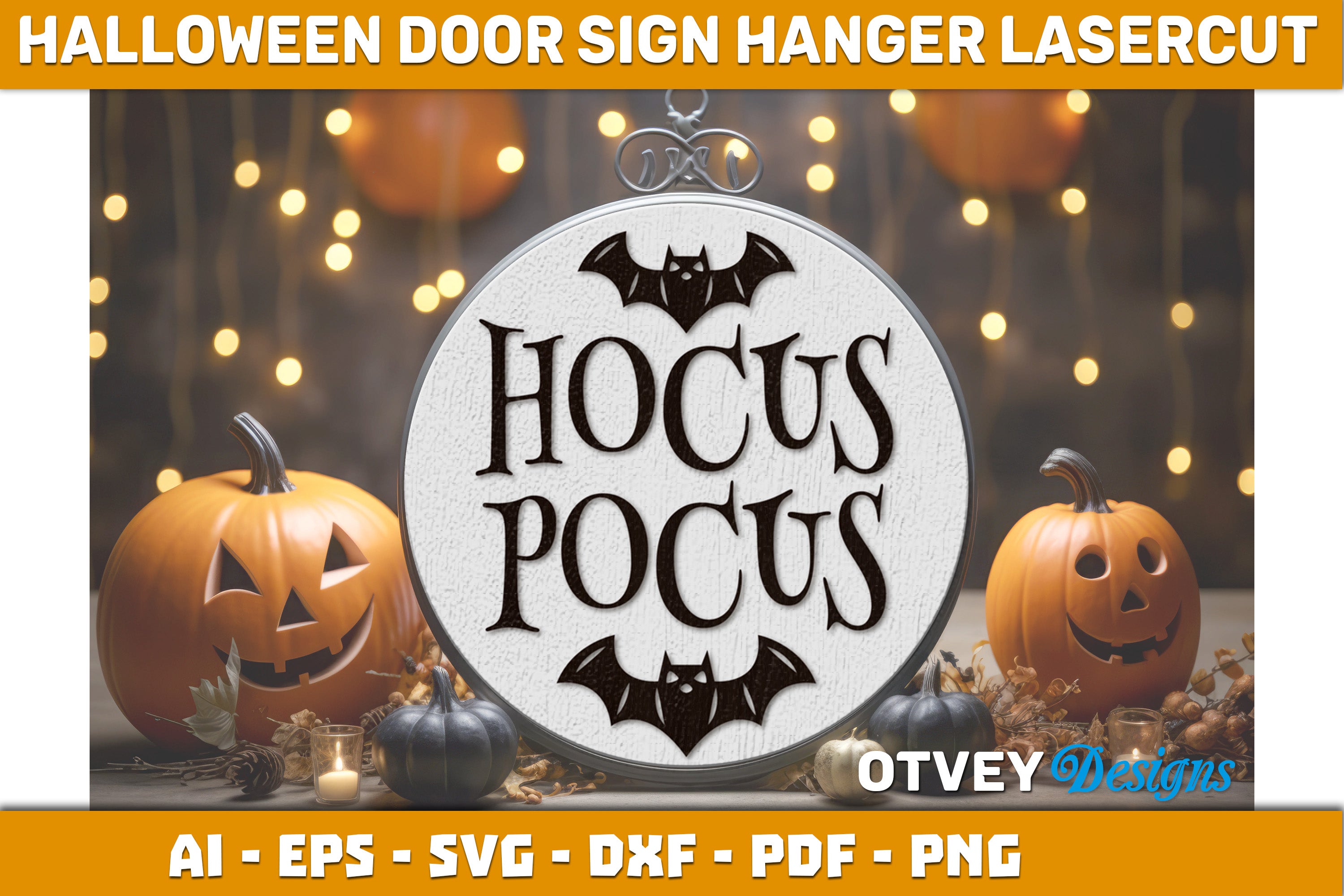 Halloween Door Hanger Sign SVG Bundle 8 - CraftNest - Digital Crafting and Art