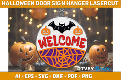 Halloween Door Hanger Sign SVG Bundle 11 - CraftNest - Digital Crafting and Art