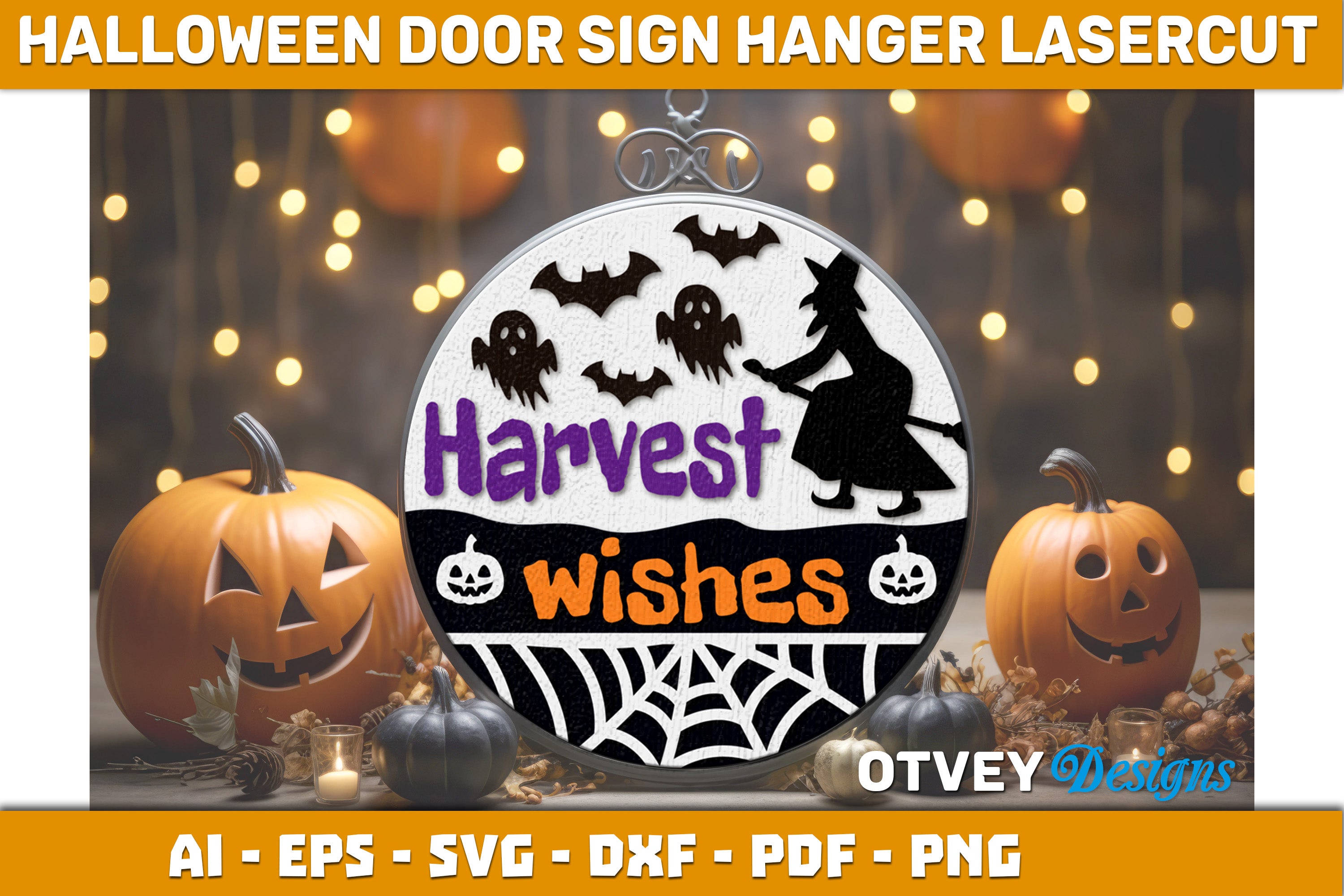 Halloween Door Hanger Sign SVG Bundle 17 - CraftNest - Digital Crafting and Art