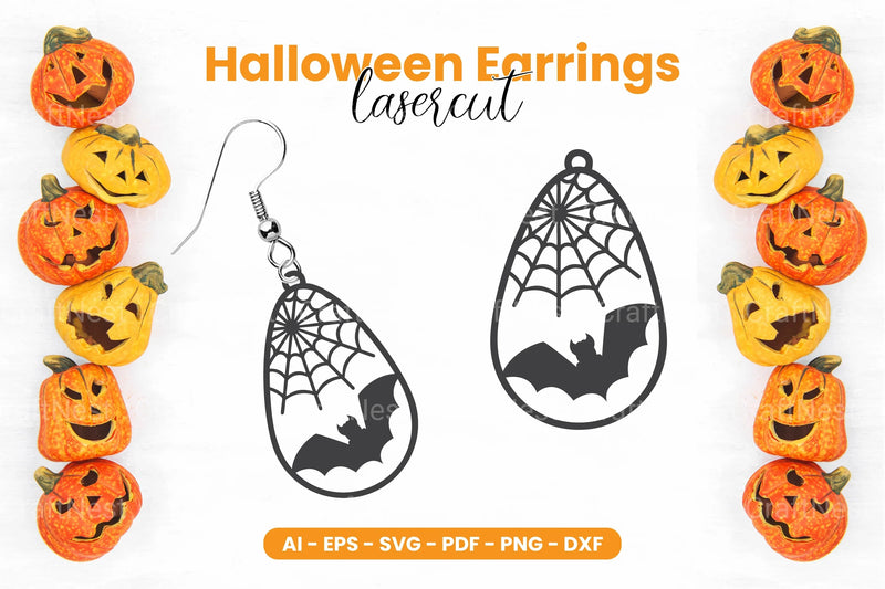Halloween Earring Laser Cut SVG Bundle - CraftNest - Digital Crafting and Art