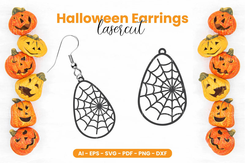 Halloween Earring Laser Cut SVG Bundle - CraftNest - Digital Crafting and Art