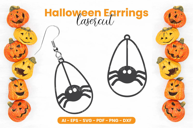 Halloween Earring Laser Cut SVG Bundle Clipart - CraftNest - Digital Crafting and Art