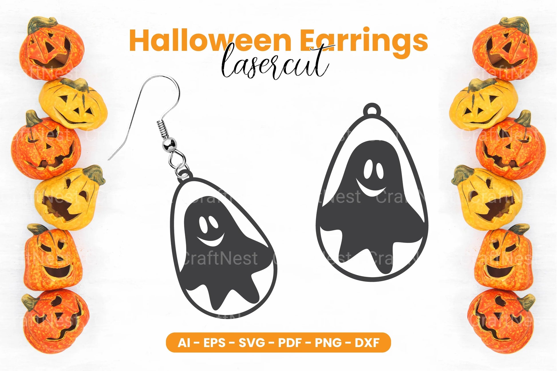 Halloween Earring Laser Cut SVG Bundle - CraftNest - Digital Crafting and Art