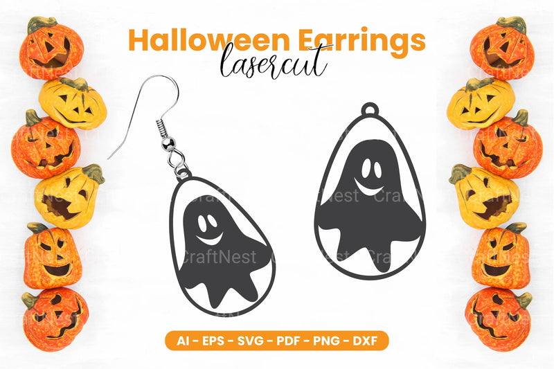 Halloween Earring Laser Cut SVG Bundle - CraftNest - Digital Crafting and Art