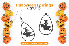 Halloween Earring Laser Cut SVG Bundle Clipart - CraftNest - Digital Crafting and Art