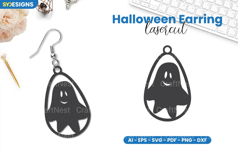 Halloween Earring Lasercut SVG Bundle - CraftNest - Digital Crafting and Art