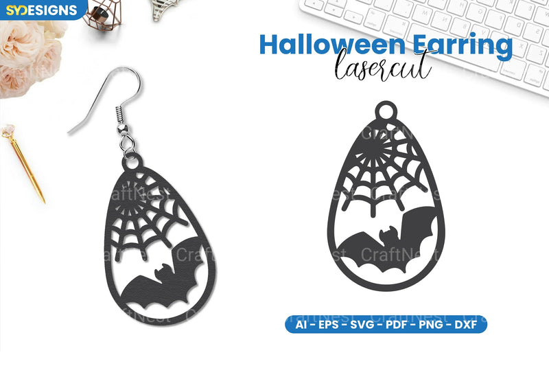 Halloween Earring Lasercut SVG Bundle - CraftNest - Digital Crafting and Art