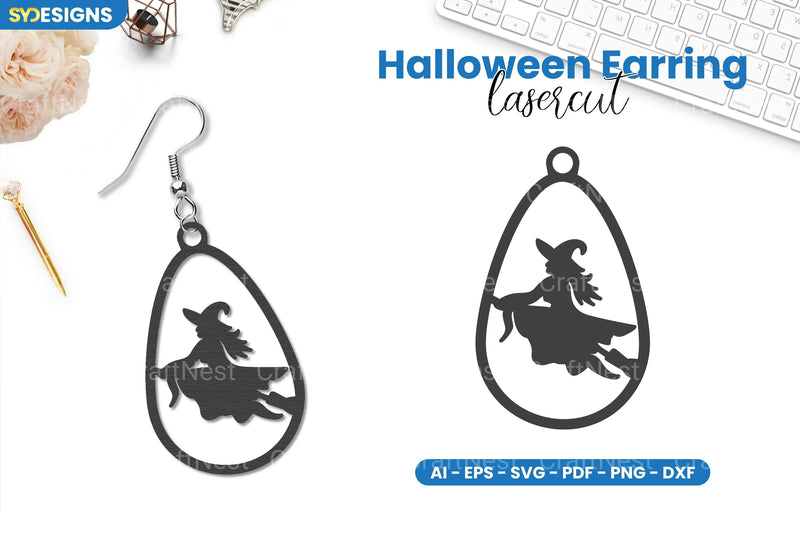 Halloween Earring Lasercut SVG Bundle Clipart - CraftNest - Digital Crafting and Art