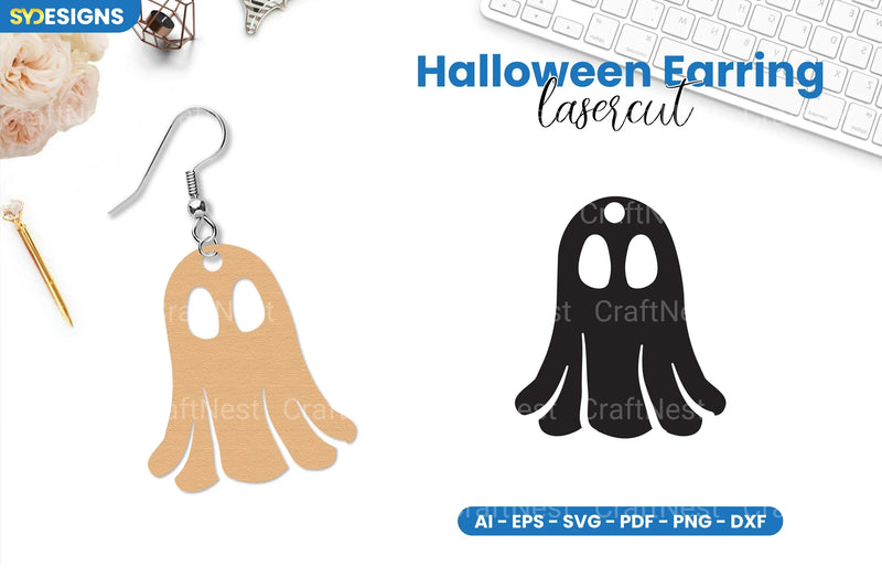 Halloween Earring Lasercut SVG Bundle - Clipart Bundle - CraftNest - Digital Crafting and Art